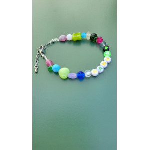 Bracelet Mamma coeur vert néon