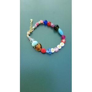 Bracelet Mamma fleur bleu