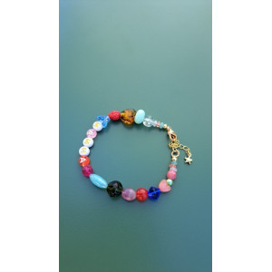 Bracelet Mamma fleur bleu