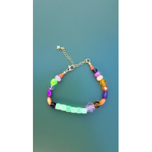 Bracelet Dogmom fleur mauve