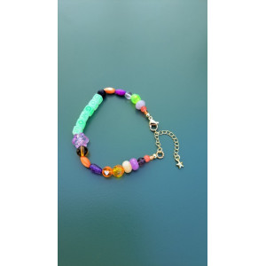 Bracelet Dogmom fleur mauve