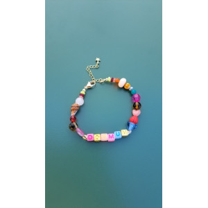 Bracelet Dogmum fleur bleu