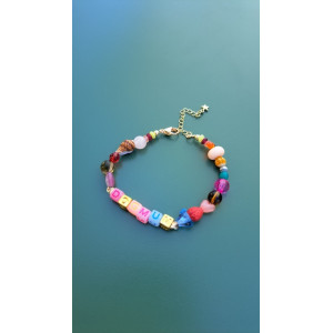 Bracelet Dogmum fleur bleu