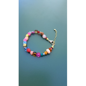 Bracelet Dogmum fleur bleu