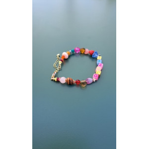 Bracelet Dogmum fleur bleu