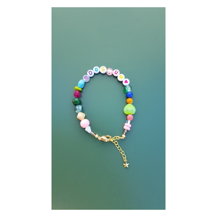 Bracelet Dogmum coeur vert