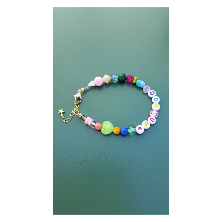 Bracelet Dogmum coeur vert
