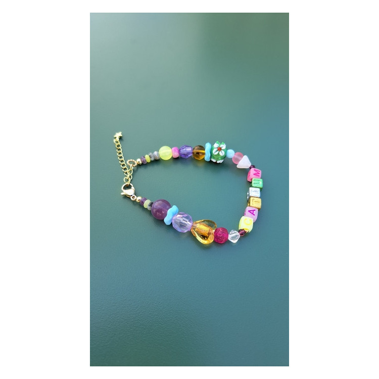 Bracelet Catmum fleur blanche