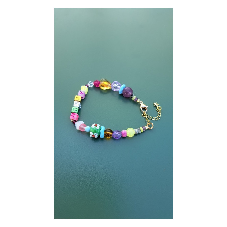 Bracelet Catmum fleur blanche