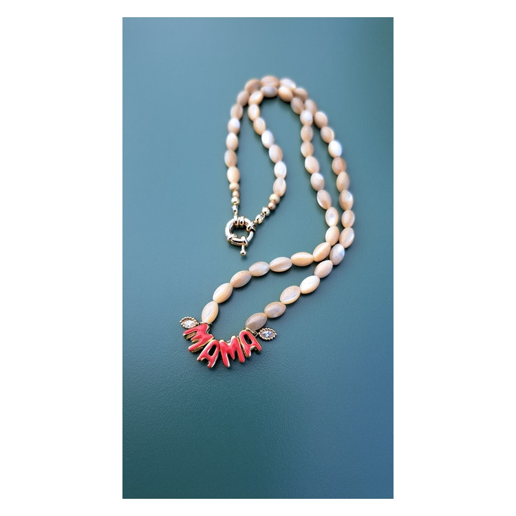 Collier Mama rouge