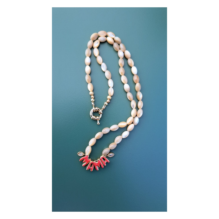 Collier Mama rouge