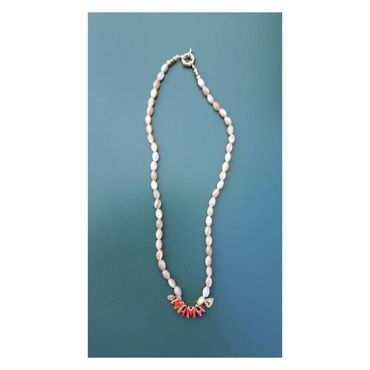 Collier Mama coeur doré