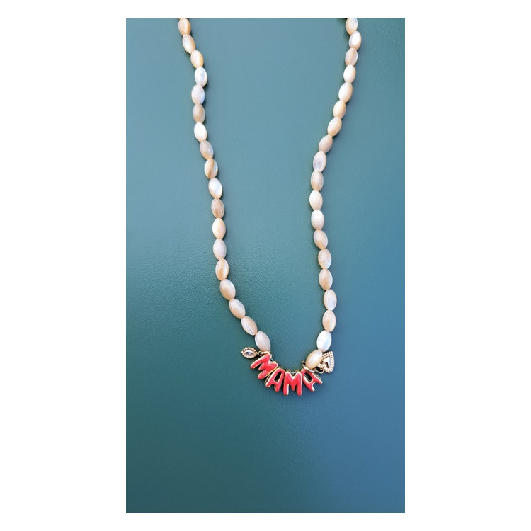 Collier Mama coeur doré