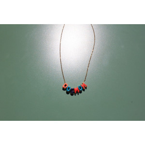 Collier Dogmom lettres bubbles
