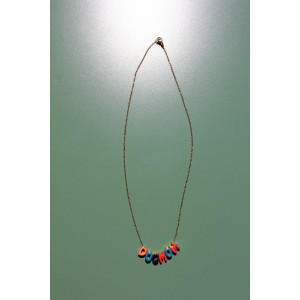 Collier Dogmom lettres bubbles