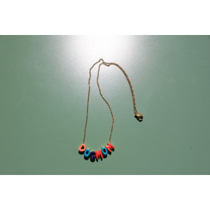 Collier Dogmom lettres bubbles