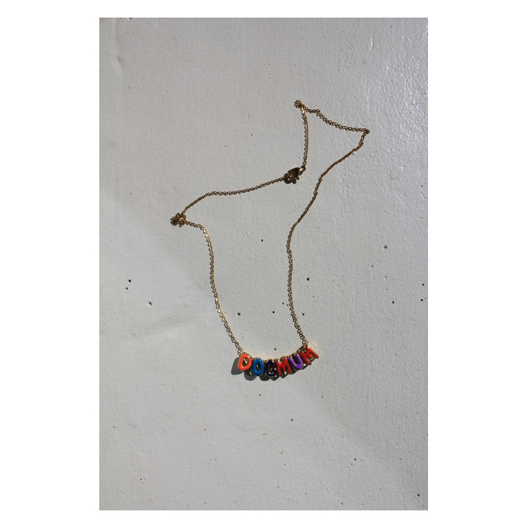 Collier Dogmum lettres bubbles