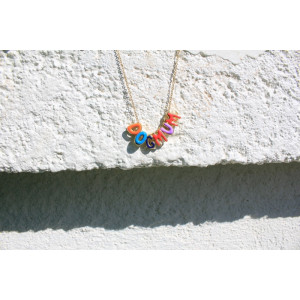 Collier Dogmum lettres bubbles