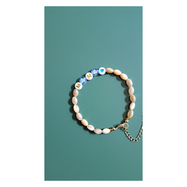 Bracelet Mama bleu