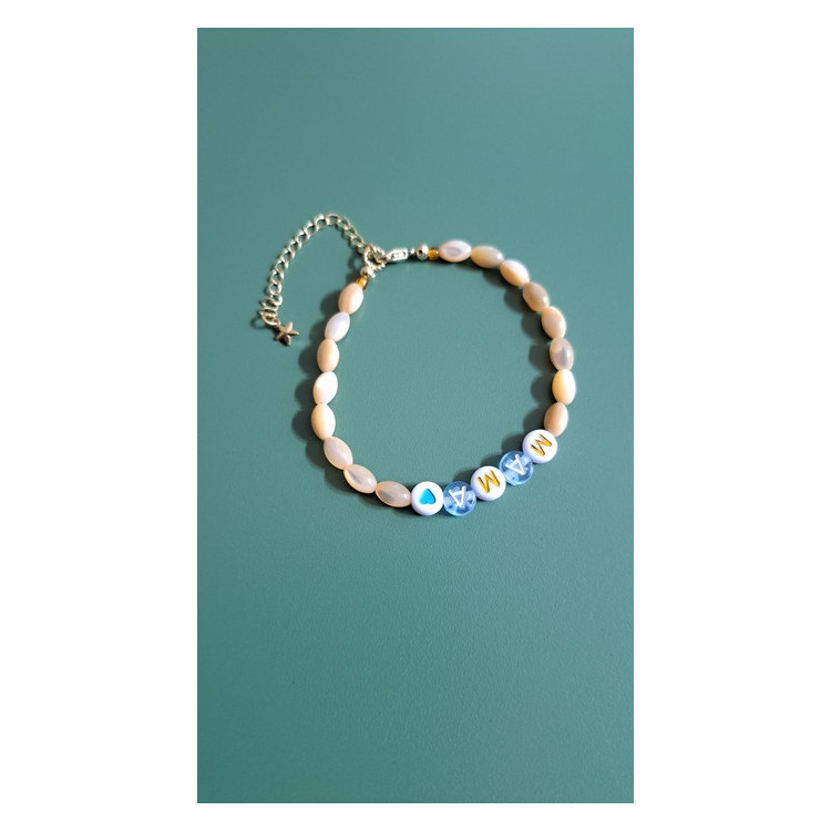 Bracelet Mama bleu