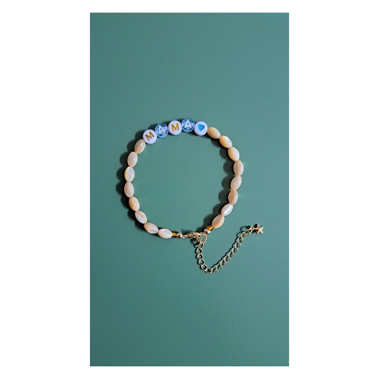 Bracelet Mama bleu