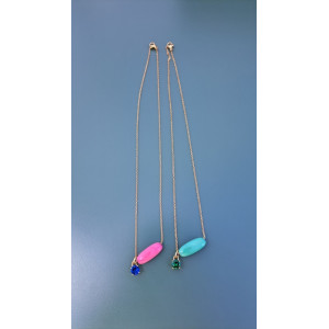 Collier Téa rose zirconium bleu roi