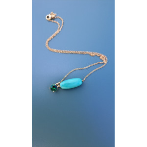 Collier Téa vert zirconium vert menthe