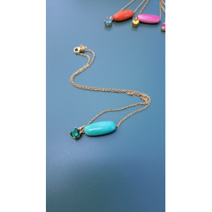 Collier Téa vert zirconium vert menthe