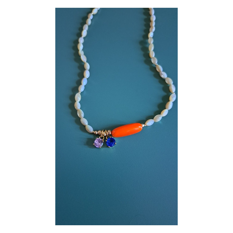 Collier Gaïa orange