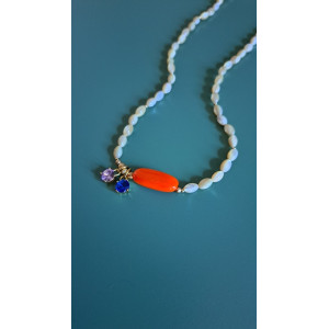Collier Gaïa orange