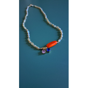 Collier Gaïa orange