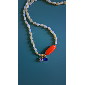Collier Gaïa orange