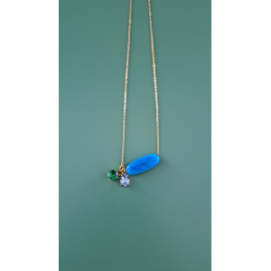 Collier Tessa bleu turquoise