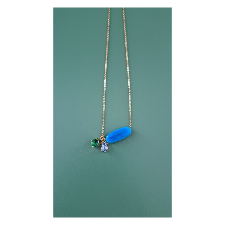 Collier Tessa bleu turquoise