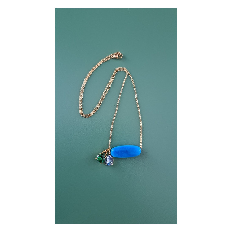 Collier Tessa bleu turquoise