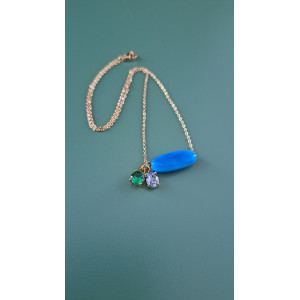 Collier Tessa bleu turquoise