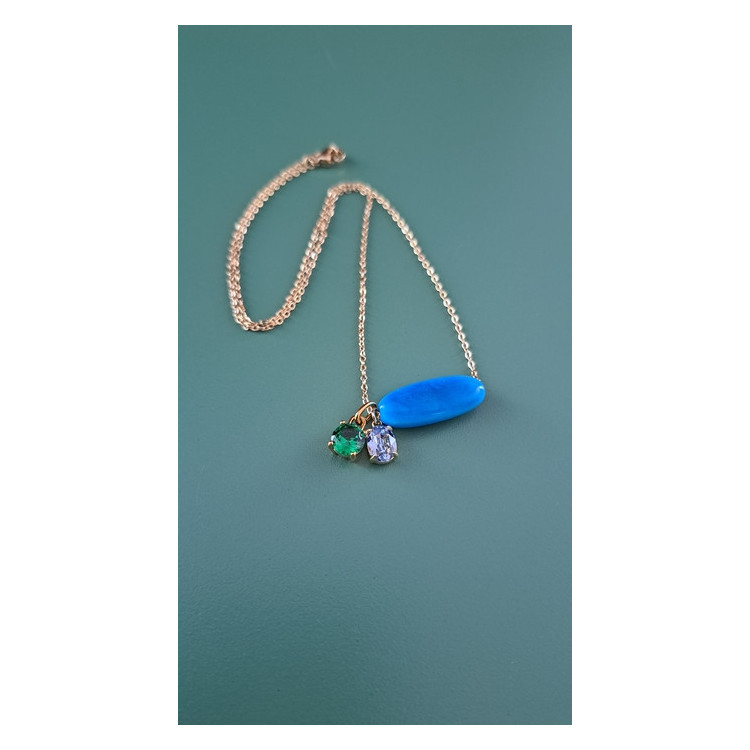 Collier Tessa bleu turquoise