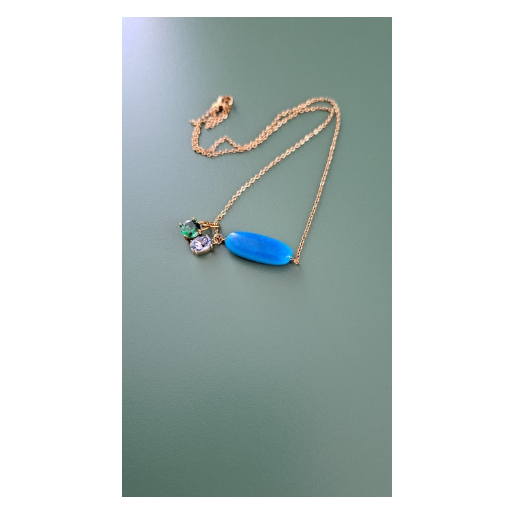 Collier Tessa bleu turquoise