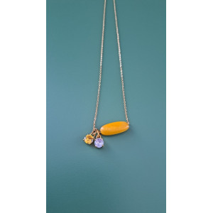 Collier Tessa jaune soleil