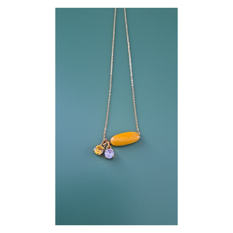 Collier Tessa jaune soleil