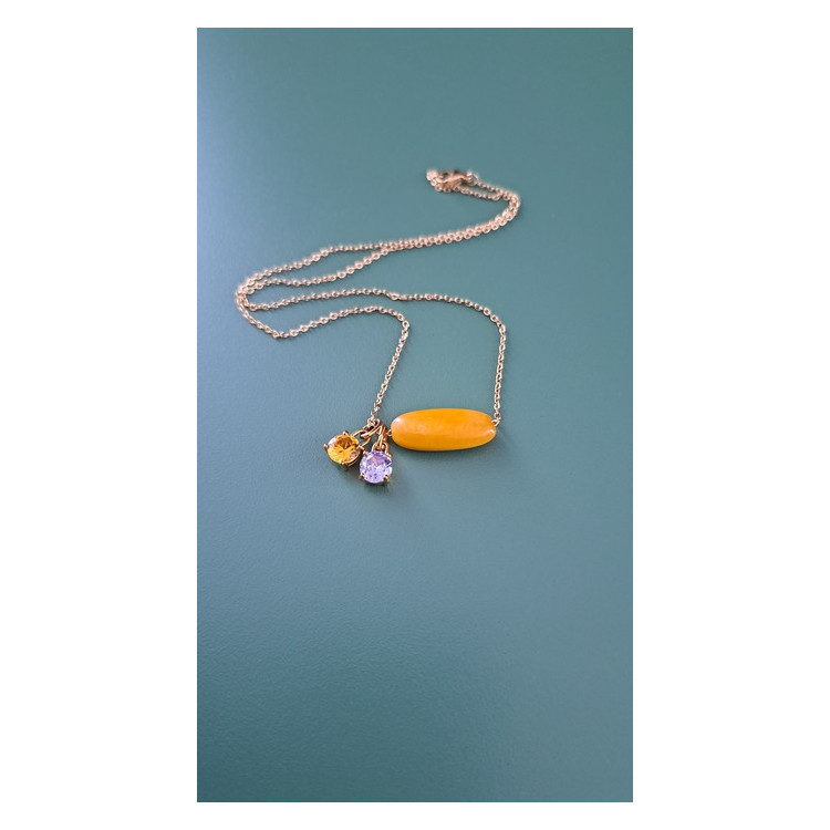 Collier Tessa jaune soleil