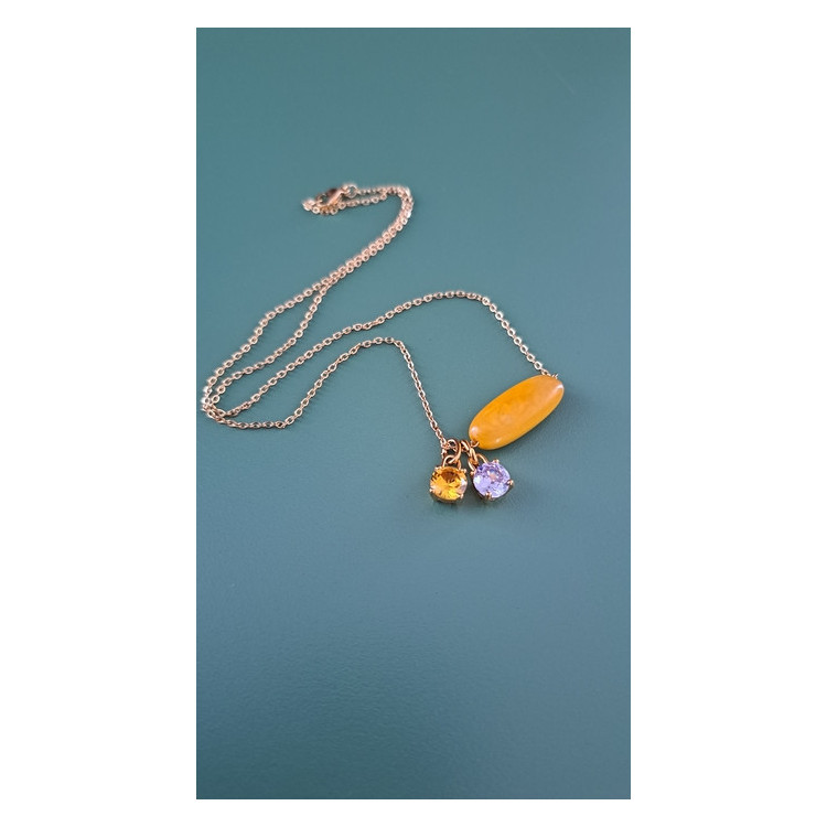 Collier Tessa jaune soleil