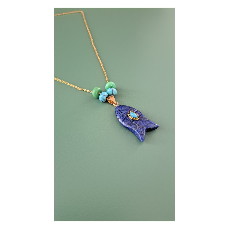 Collier Egée lapis lazuli
