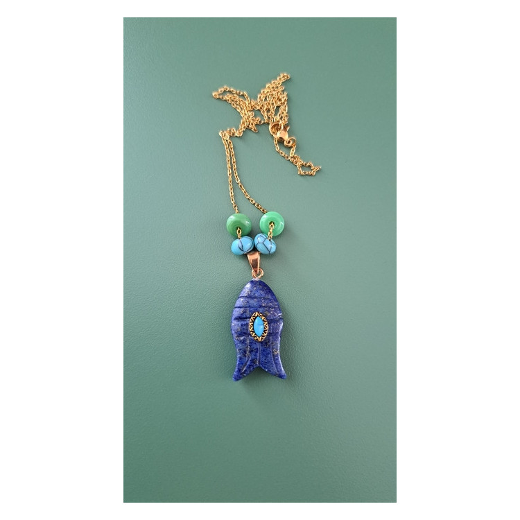 Collier Egée lapis lazuli