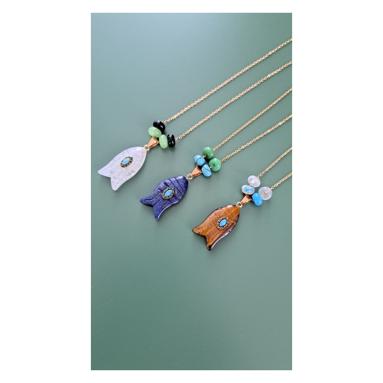 Collier Egée oeil de tigre