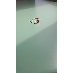 Bague fine Adelina rouge bordeaux