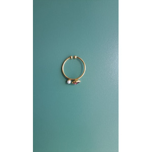 Bague fine Adelina rouge bordeaux