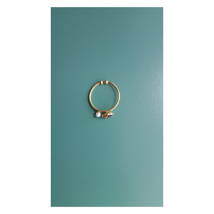 Bague fine Adelina rouge bordeaux