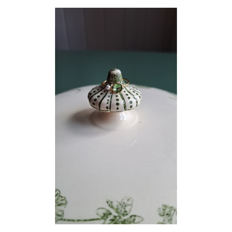Bague fine Adelina vert