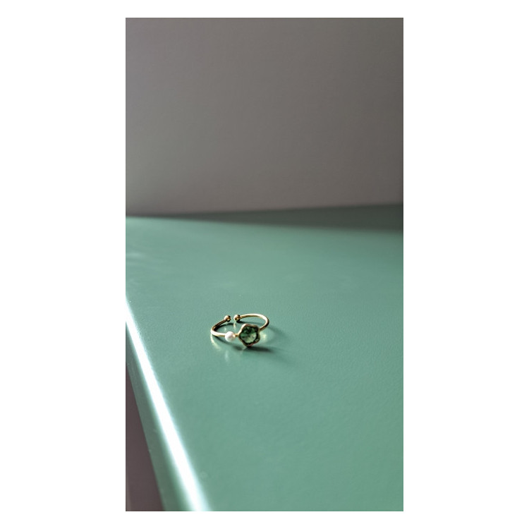 Bague fine Adelina vert